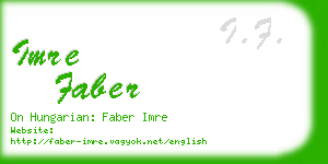 imre faber business card